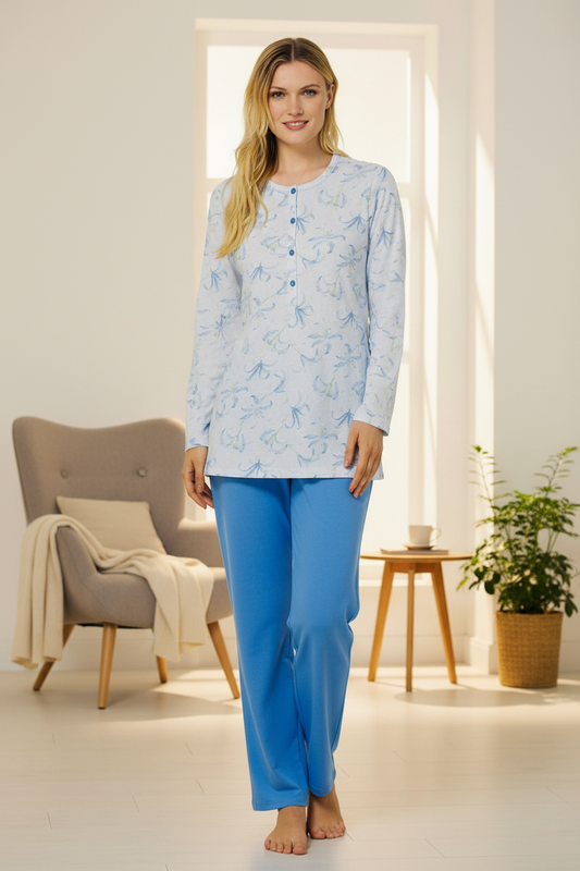 Pigiama donna manica lunga jersey LINCLALOR - Taglia 54