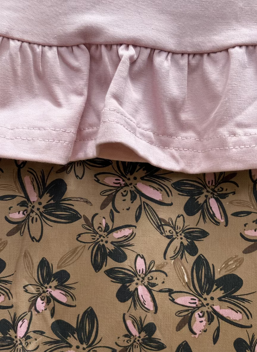 Completo Bambina “Love yourself” maglia e leggins in cotone felpato - Taglia 7/8 anni