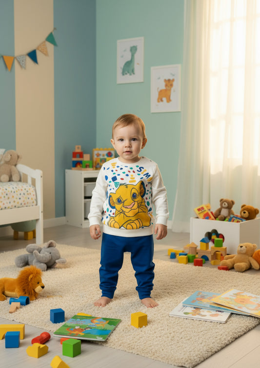 Pigiama Neonato in cotone interlock DISNEY Baby RE LEONE - Taglia 18 mesi