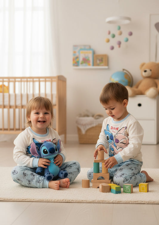 Pigiama Baby in cotone interlock Stitch DISNEY