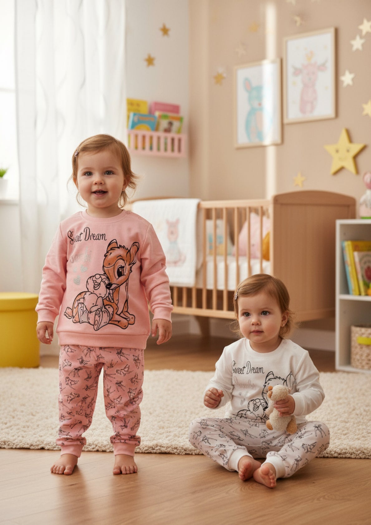 Pigiama Neonata in cotone interlock DISNEY BAMBI - Taglia 18 mesi