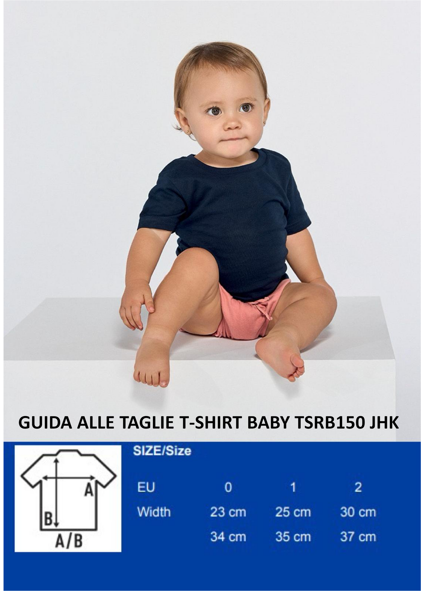 T-shirt Baby 100% Cotone a manica corta JHK