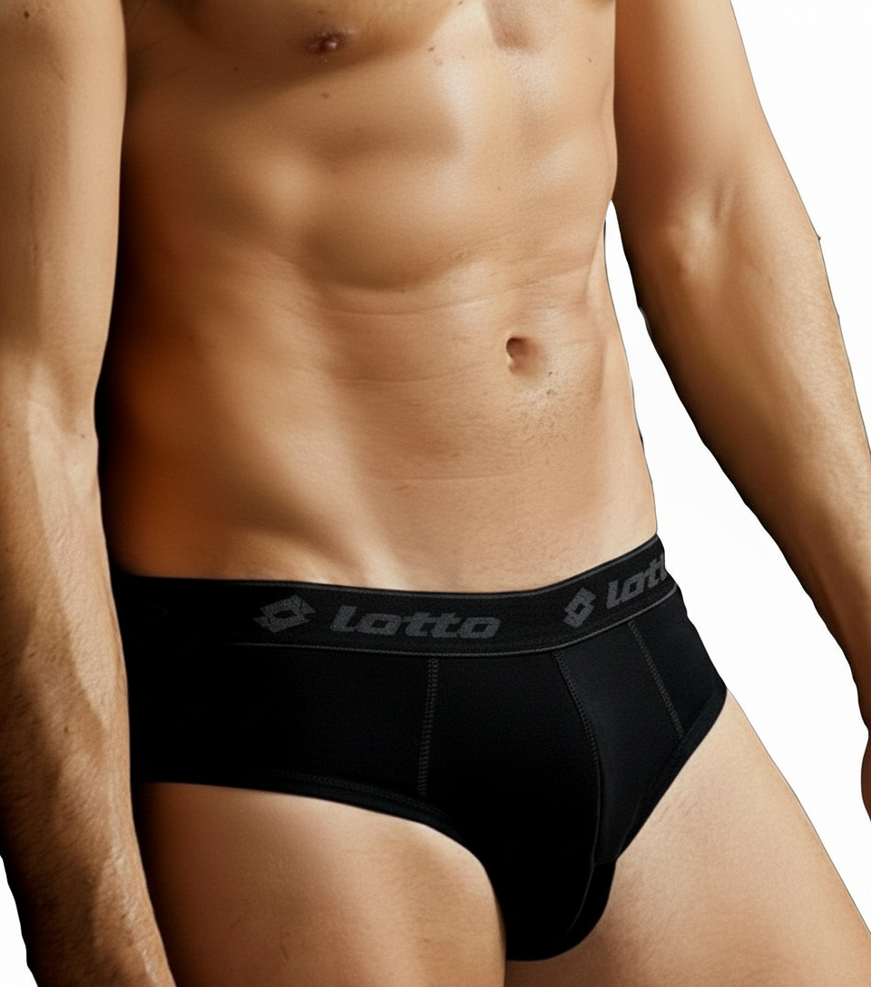 Tripack Slip Uomo in cotone elastico in vita con scritta marchio - LOTTO