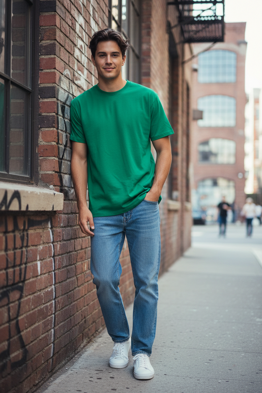 T-shirt manica corta TSRA150 Kelly Green JHK - Taglia XXL