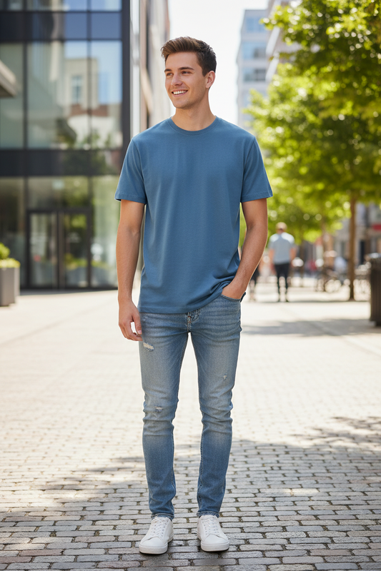 T-shirt manica corta TSRA150 Steel Blue JHK - Taglia S