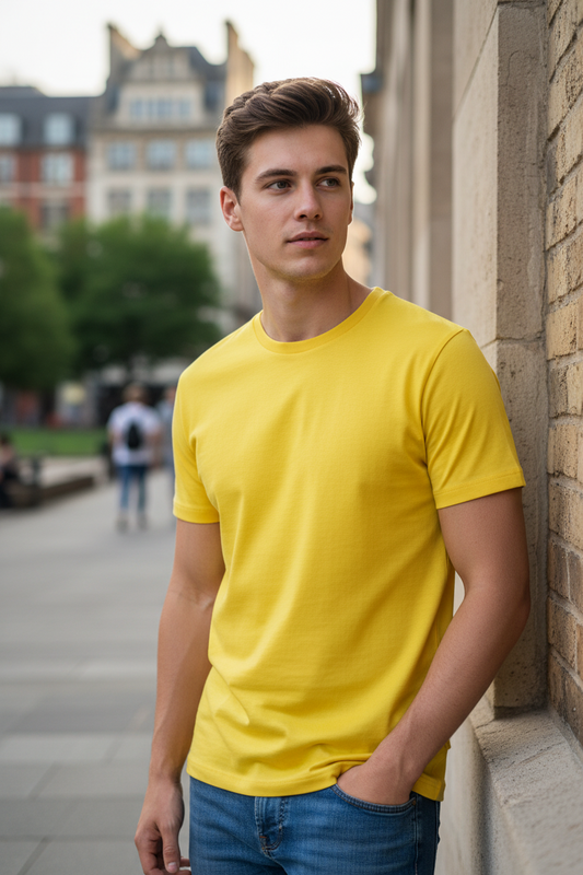 T-shirt manica corta TSRA150 Giallo Gold JHK - Taglia S