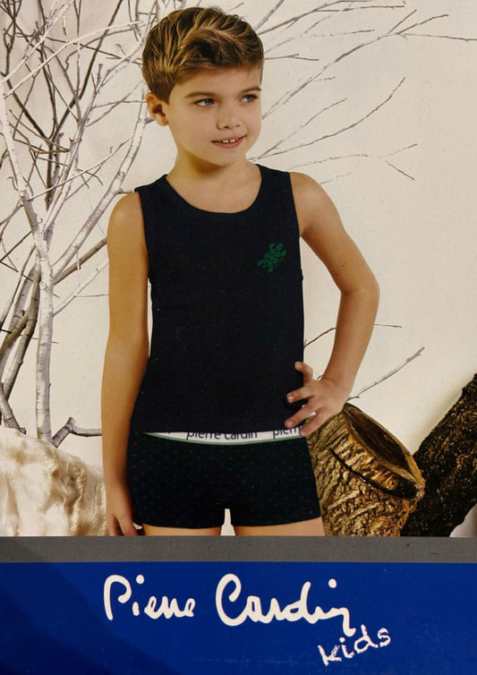 Coordinato bimbo canotta spalla larga e boxer PIERRE CARDIN