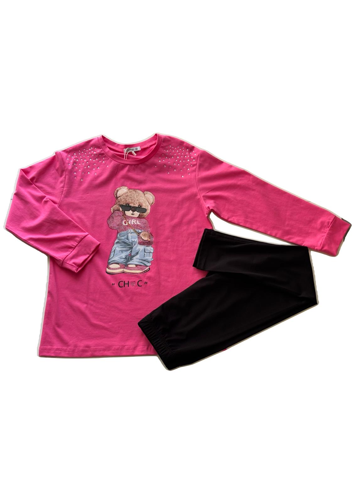 Completo Ragazza T-Shirt manica lunga jersey e leggins LOLLITOP