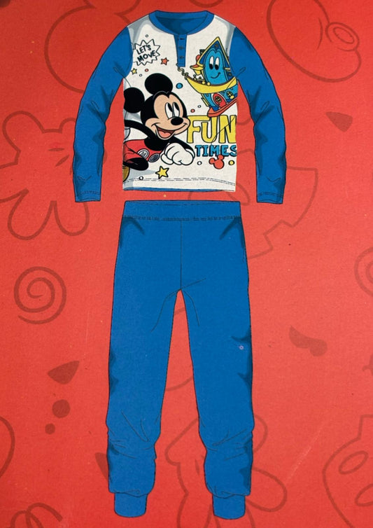 Pigiama Bambino manica lunga primaverile in Jersey di Cotone Mickey DISNEY JUNIOR