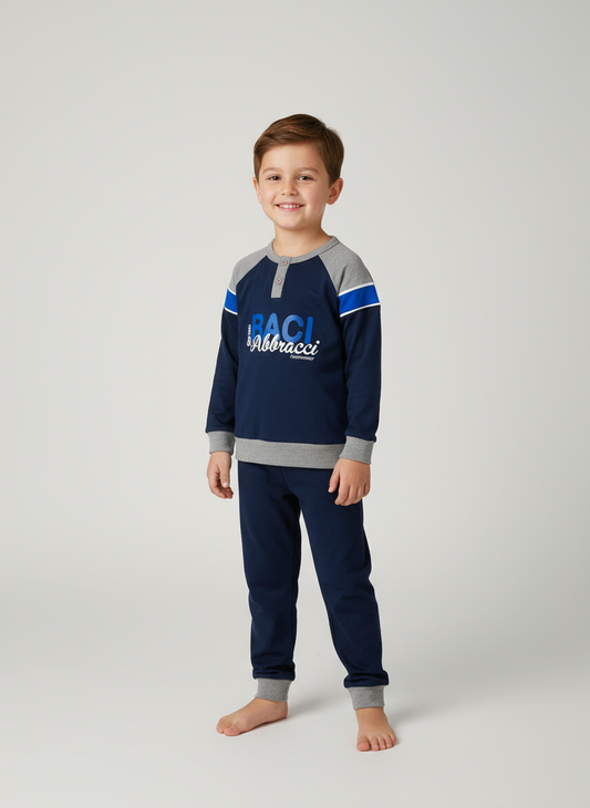 Pigiama Bambino manica lunga Cotone Interlock BACI&ABBRACCI