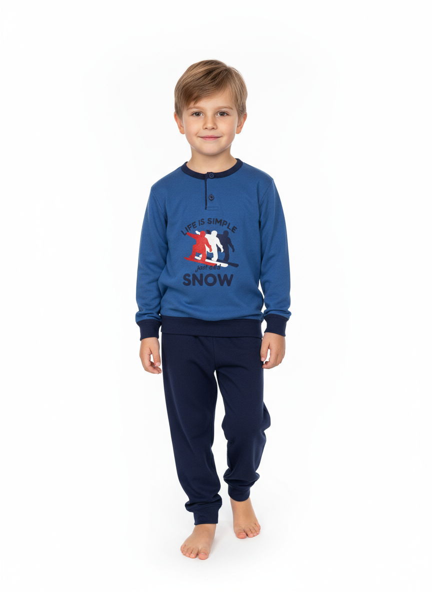 Pigiama Bambino manica lunga Cotone Interlock SOGNOSONDESTO - Taglia 4 anni