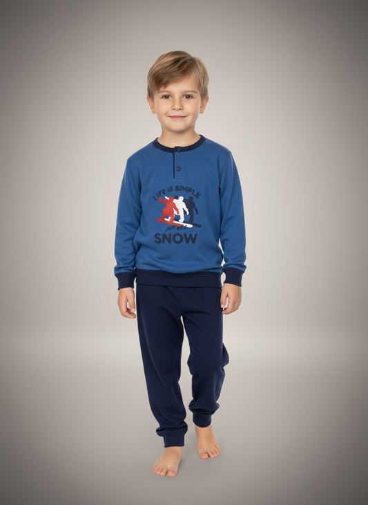 Pigiama Bambino manica lunga Cotone Interlock SOGNOSONDESTO - Taglia 4 anni