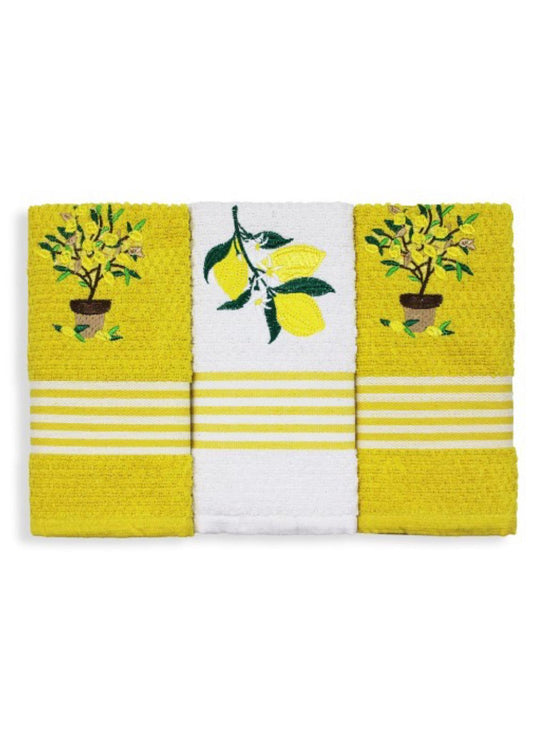 Set 3 strofinacci da cucina canovacci in spugna Jacquard PREZIOSA