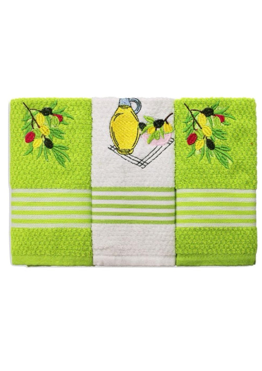 Set 3 strofinacci da cucina canovacci in spugna Jacquard PREZIOSA