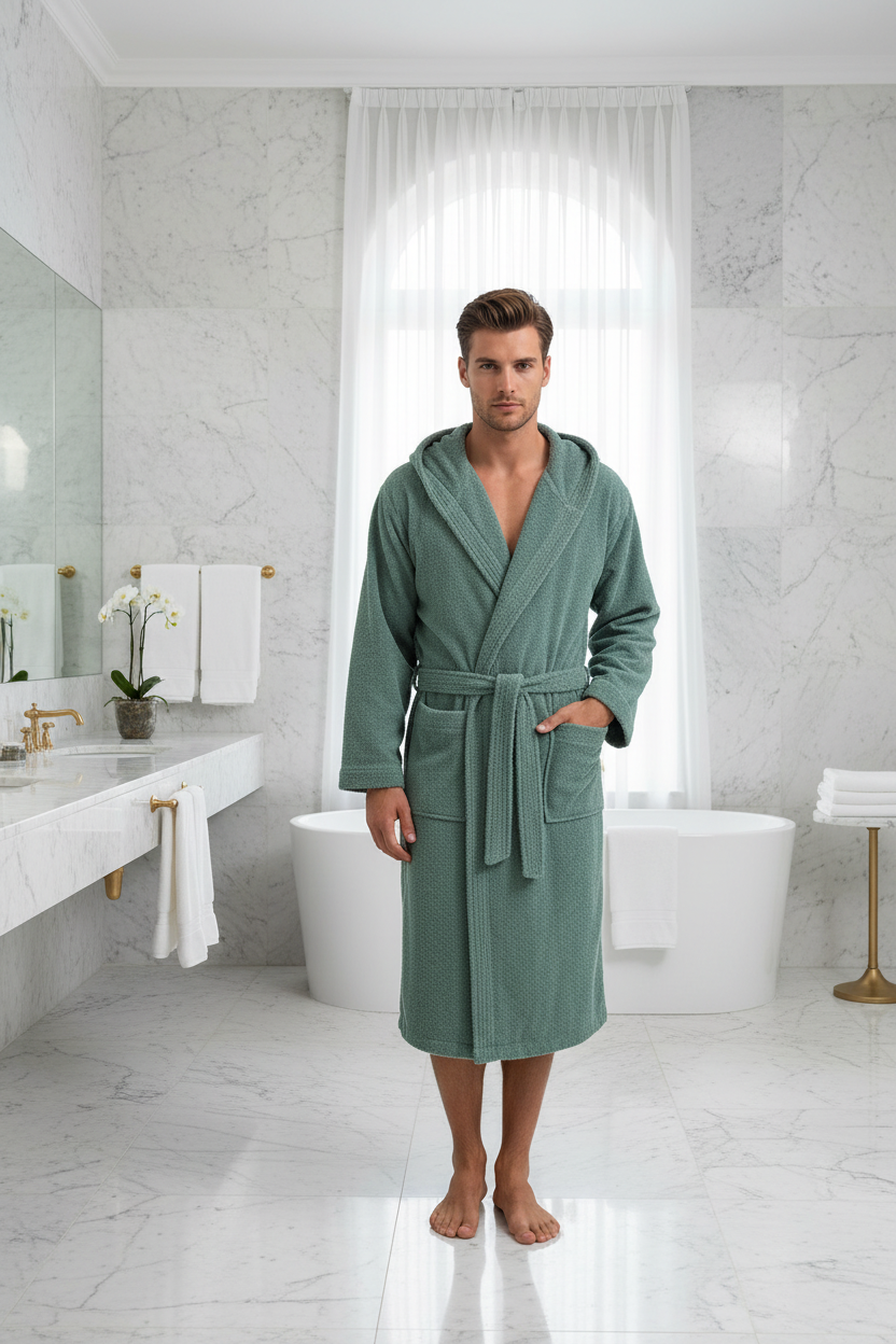 Accappatoio adulto unisex in spugna 100% cotone GMV