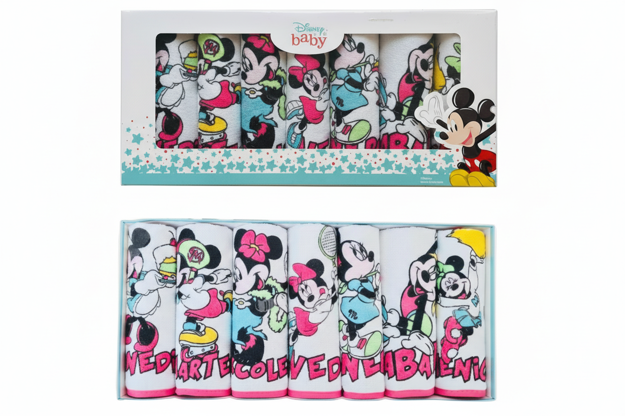 Set 7 Bavette giorni della settimana Minnie in scatola Disney ELLEPI