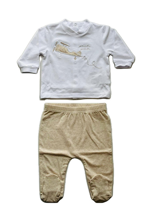 Completo Neonato Jersey ricamato ELLEPI