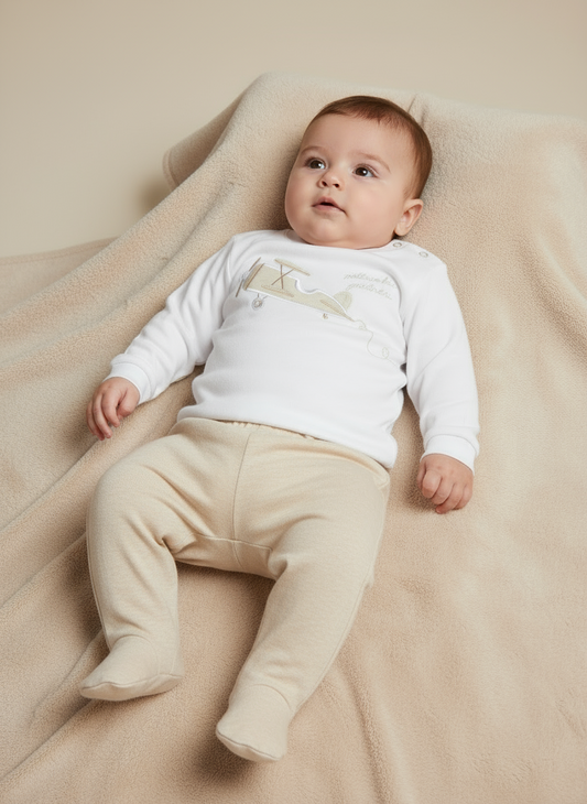 Completo Neonato Jersey ricamato ELLEPI - Taglia 3 mesi