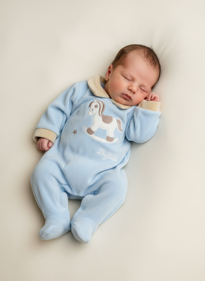 Tutina Neonato in ciniglia LES JOLIES