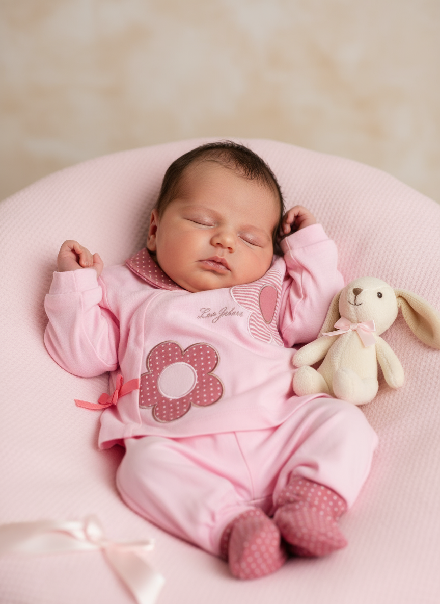 Completo Neonata in cotone LES JOLIES - Taglia 3/6 mesi