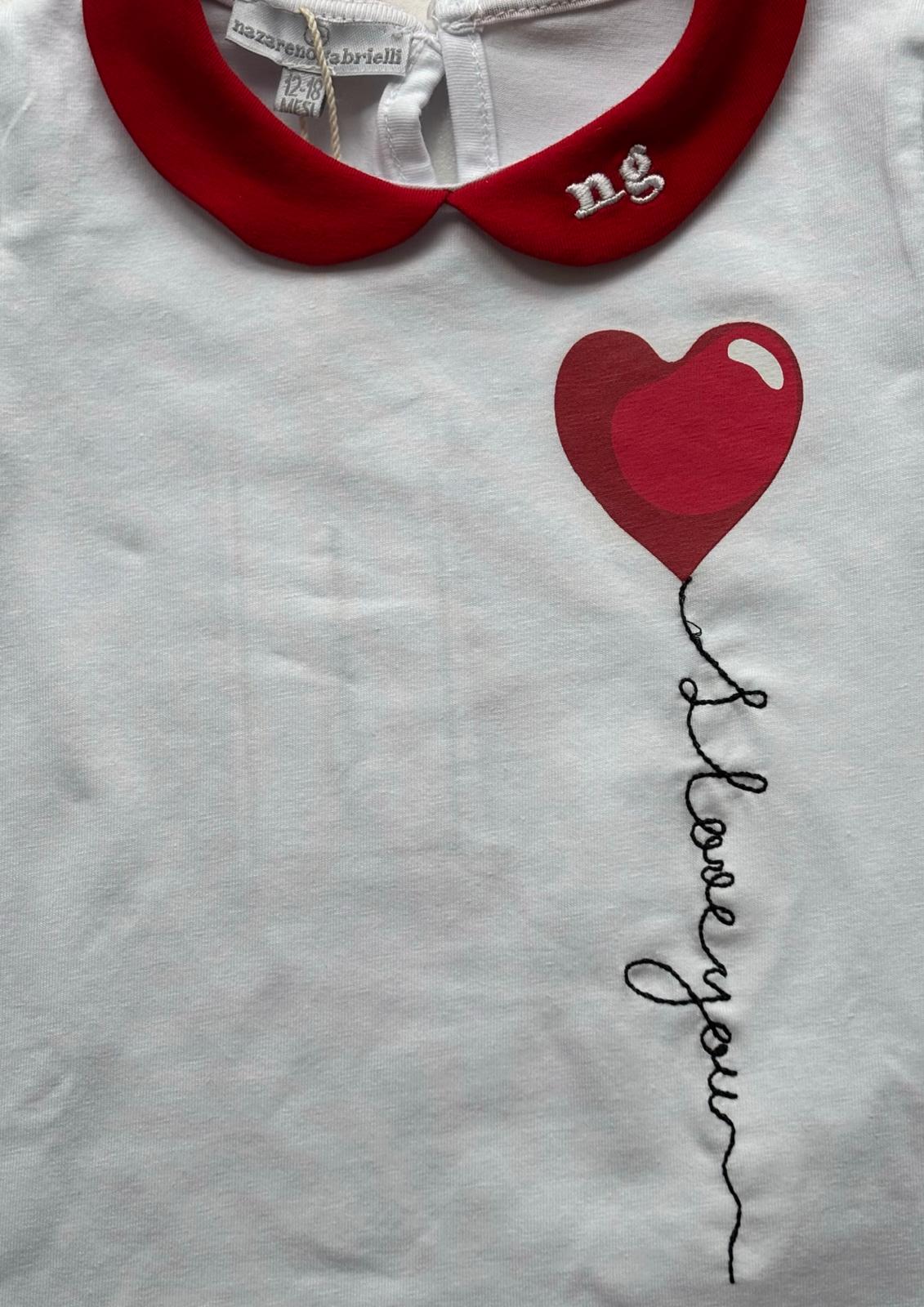 Completo Neonata 2 pezzi T-Shirt manica lunga + gonnellina NAZARENO GABRIELLI