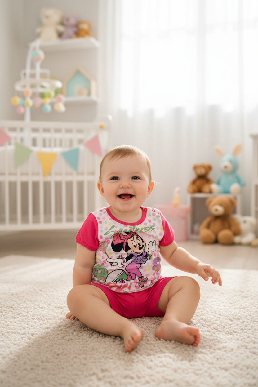 Pigiama Neonata corto in Cotone DISNEY ELLEPI - Taglia 12 mesi