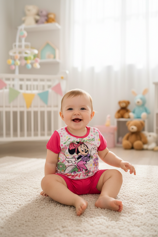 Pigiama Neonata corto cotone 100% Cotone DISNEY ELLEPI - Taglia 12 mesi