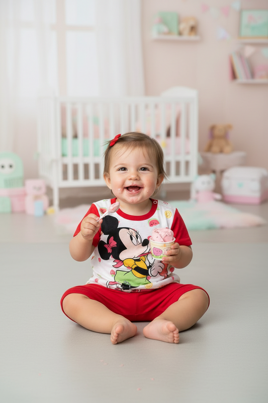 Pigiama Neonata corto cotone 100% Cotone DISNEY ELLEPI - Taglia 12 mesi
