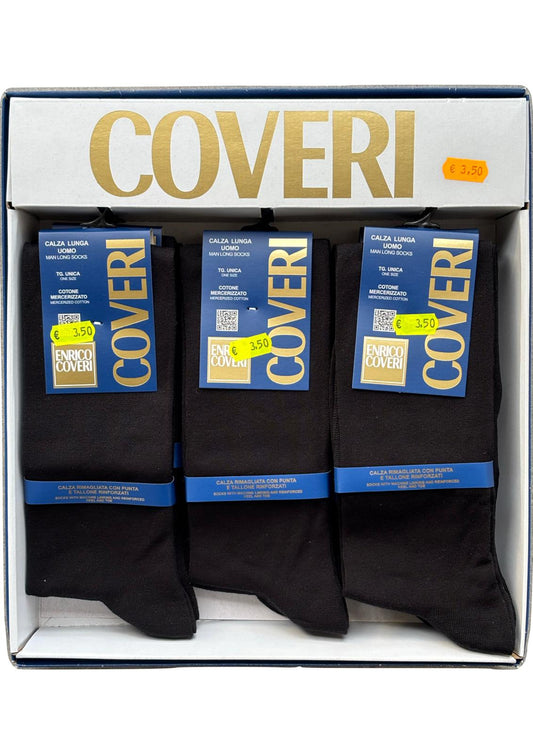 Calza Uomo Lunga cotone mercerizzato tinta unita ENRICO COVERI