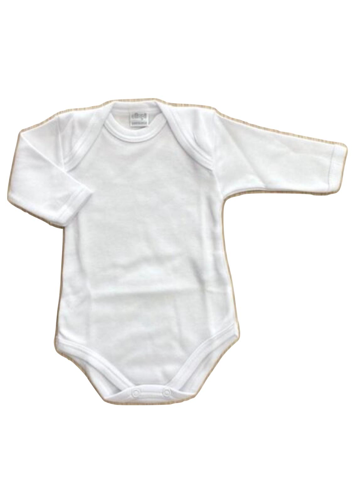 Body Baby in puro cotone garzato manica lunga aperto/incrociato ELLEPI