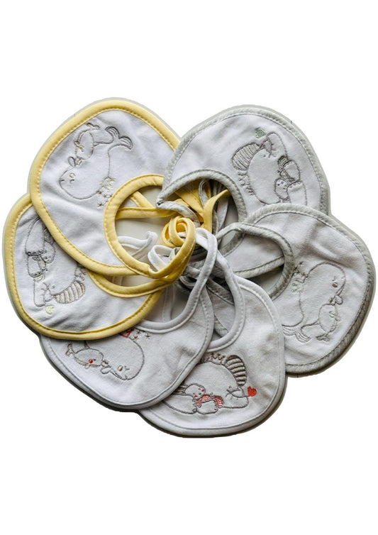 Bavaglino in ciniglia ricamati ELLEPI