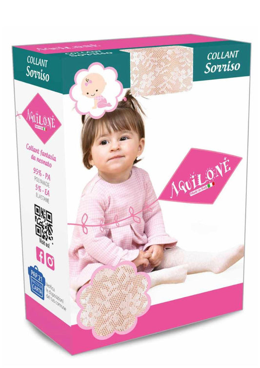 Collant neonata fantasia floreale “Sorriso” AQUILONE
