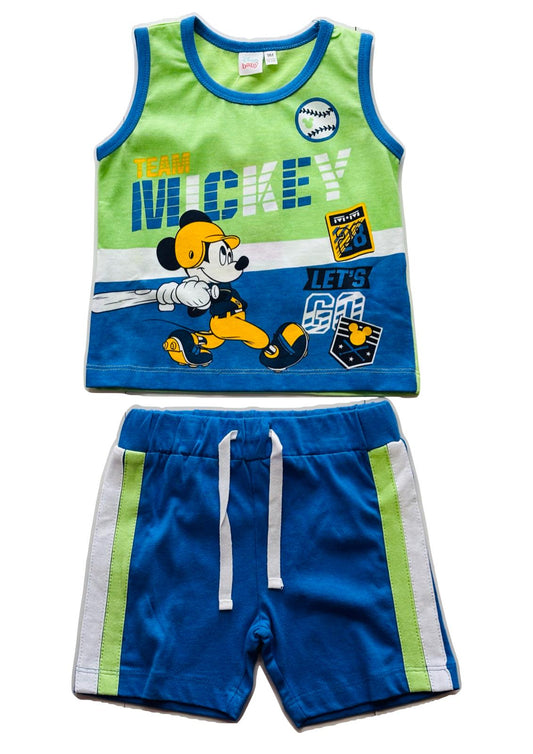 Completo neonato Canotta + pantaloncino Team Mickey DISNEY ELLEPI