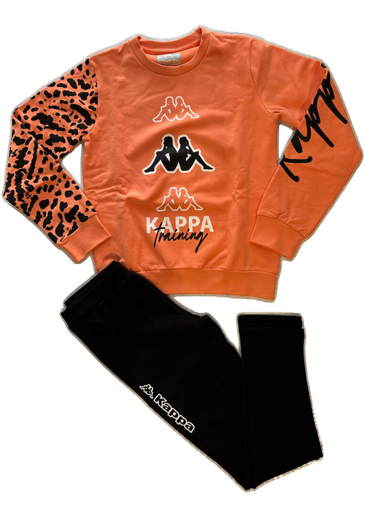 Tuta Ragazza in felpa di cotone KAPPA composta da leggins e felpa