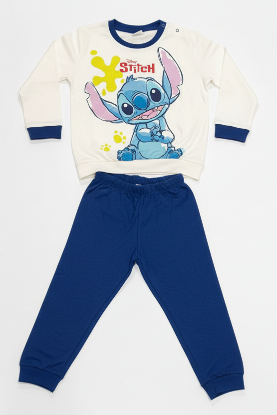 Pigiama Baby in cotone interlock Stitch DISNEY - Taglia 30 mesi