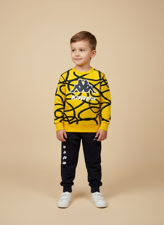 Tuta bambino in cotone garzato KAPPA