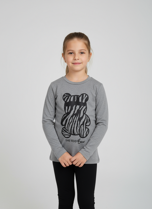 Completo bambina/ragazza in caldo cotone maxi maglia e leggins CAMILLA - Taglie 7 e 8 anni
