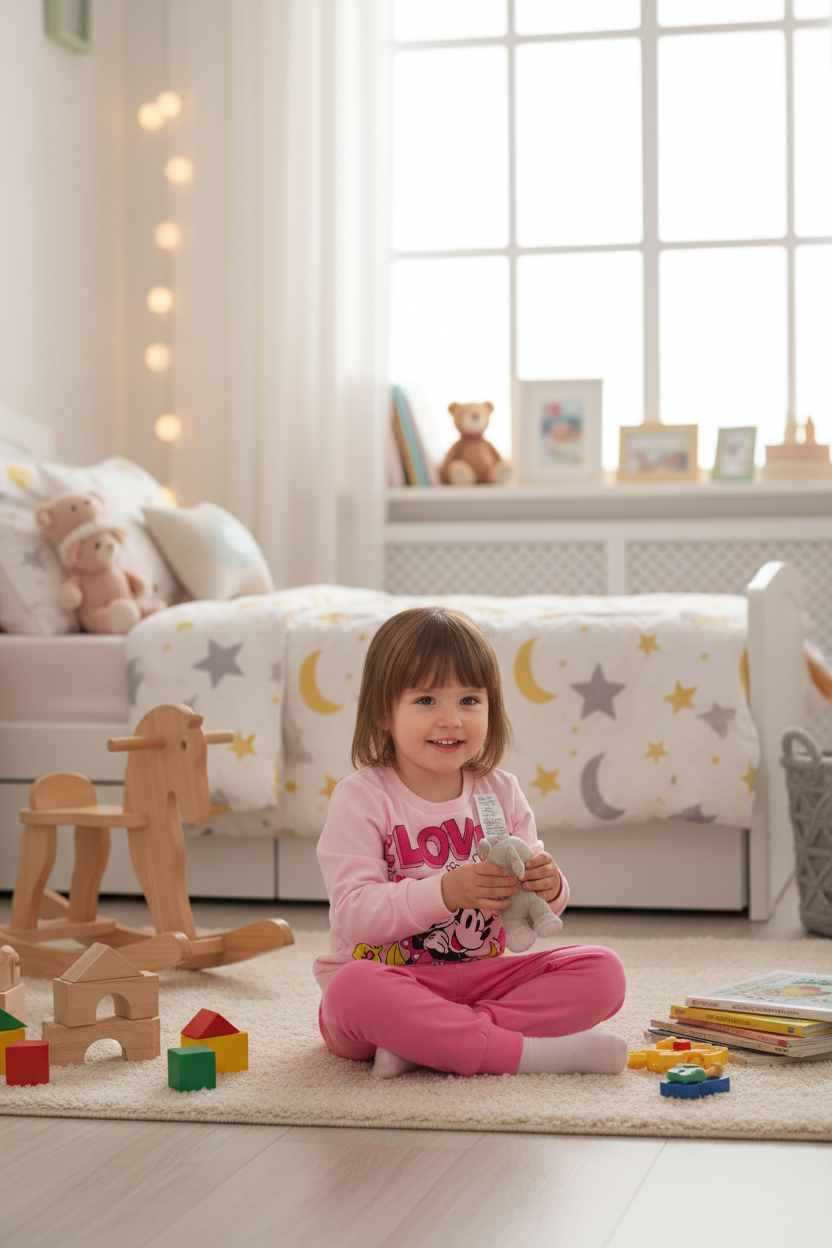 Pigiama Neonata e Bambina manica lunga primaverile in Jersey di Cotone Minnie Disney ELLEPI - Taglia 3 anni