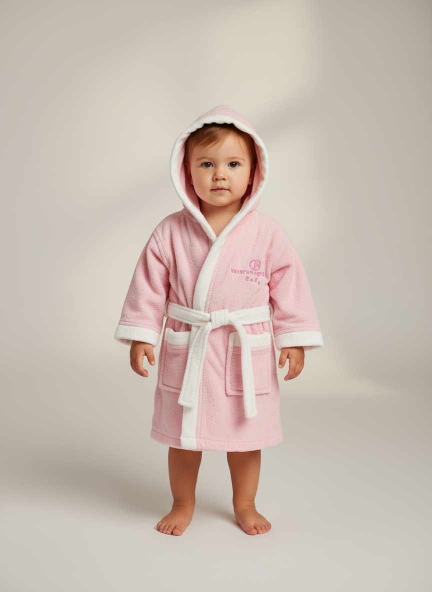 Accappatoio Baby con maniche in spugna e ciniglia NAZARENO GABRIELLI