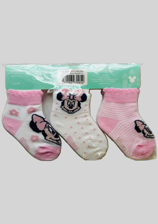 Tris calzini Neonata Cotone DISNEY ELLEPI