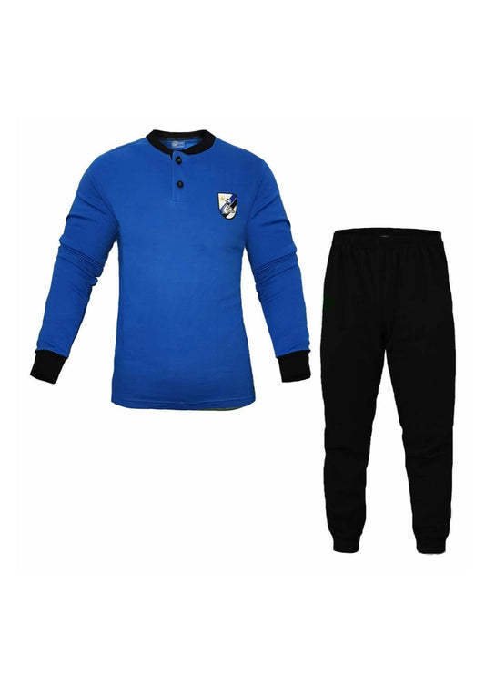 Pigiama Ragazzo Serafino Maniche lunghe Interlock Squadra INTER