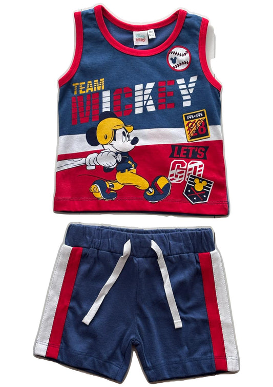 Completo neonato Canotta + pantaloncino Team Mickey DISNEY ELLEPI