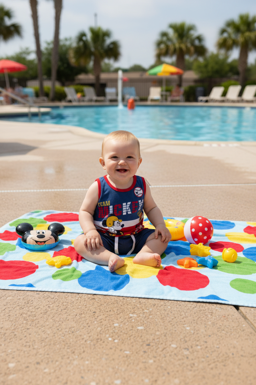 Completo neonato Canotta + pantaloncino Mickey DISNEY ELLEPI - Taglie 9 e 12 mesi