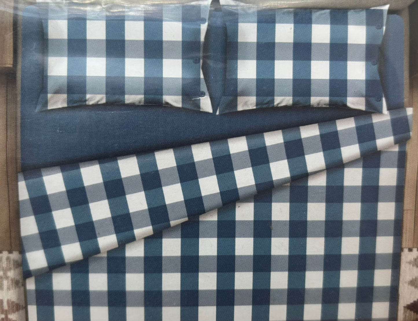 Completo Letto Fantasia Scozzese Matrimoniale Misure Maxi - COTTON HOUSE