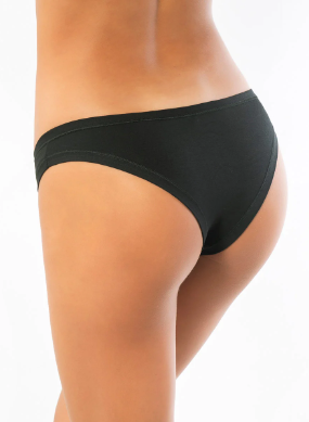 Brasiliana Linea Cotton Comfort 5007 SIELEI cotone modal nero posteriore | AV INTIMO