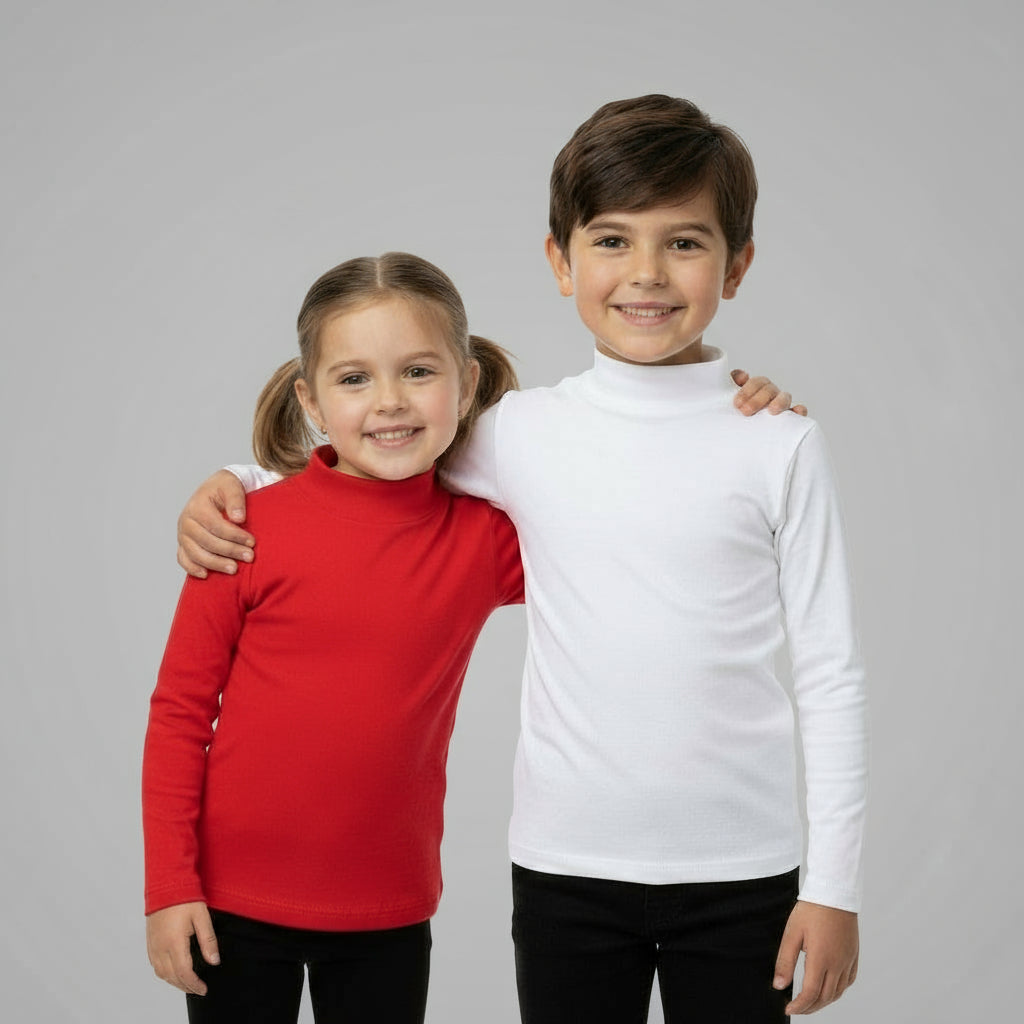 Lupetto Bimbo Unisex 100% Cotone Interlock Felpato LEABLE - Taglie dalla 2 alla 16 anni
