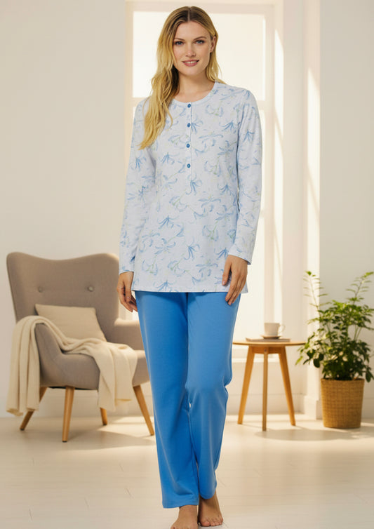 Pigiama donna manica lunga jersey LINCLALOR Taglia 54 art. LQ