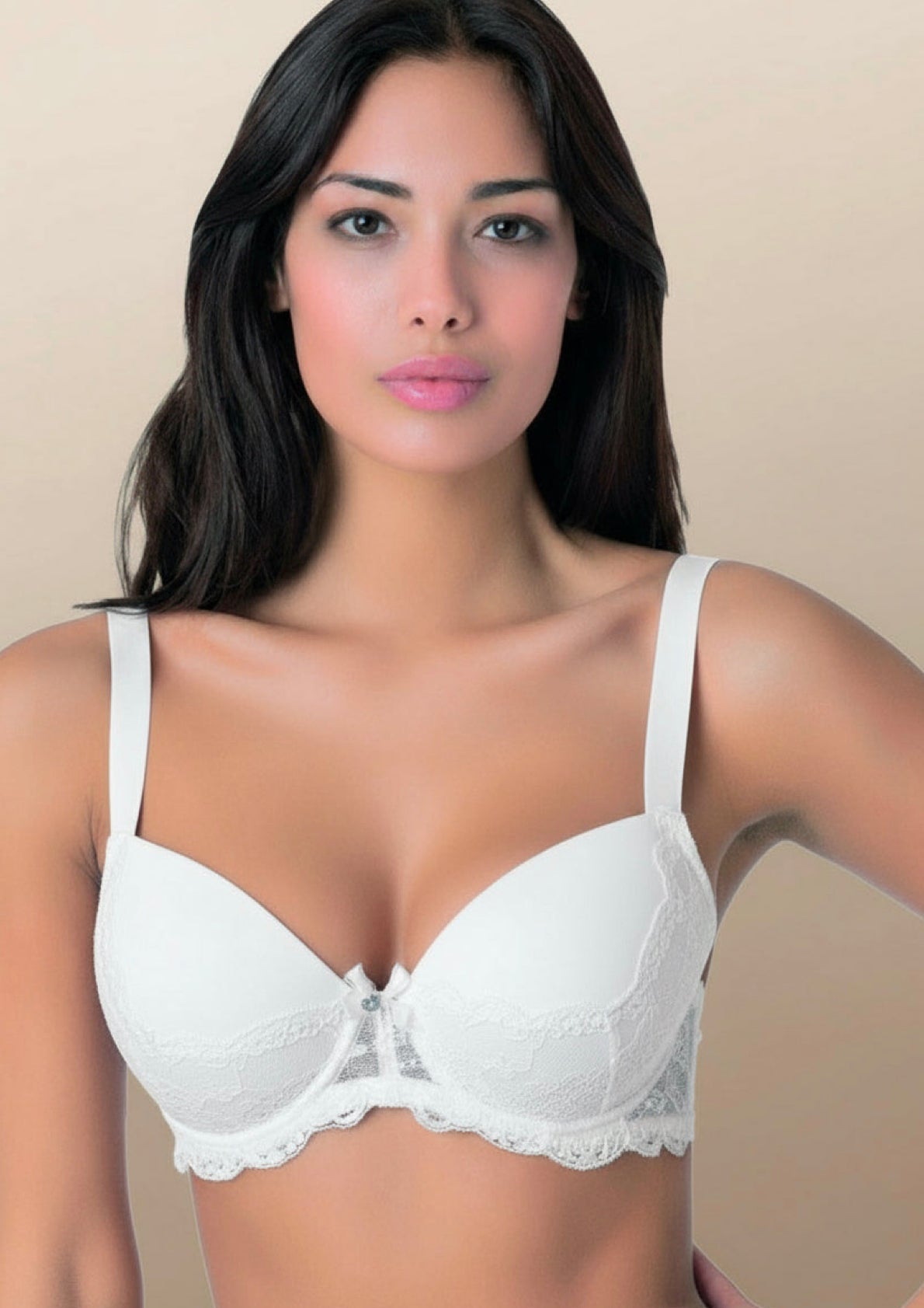 reggiseno coppa C Ivana ARIS microfibra bianco con ferretto preformato