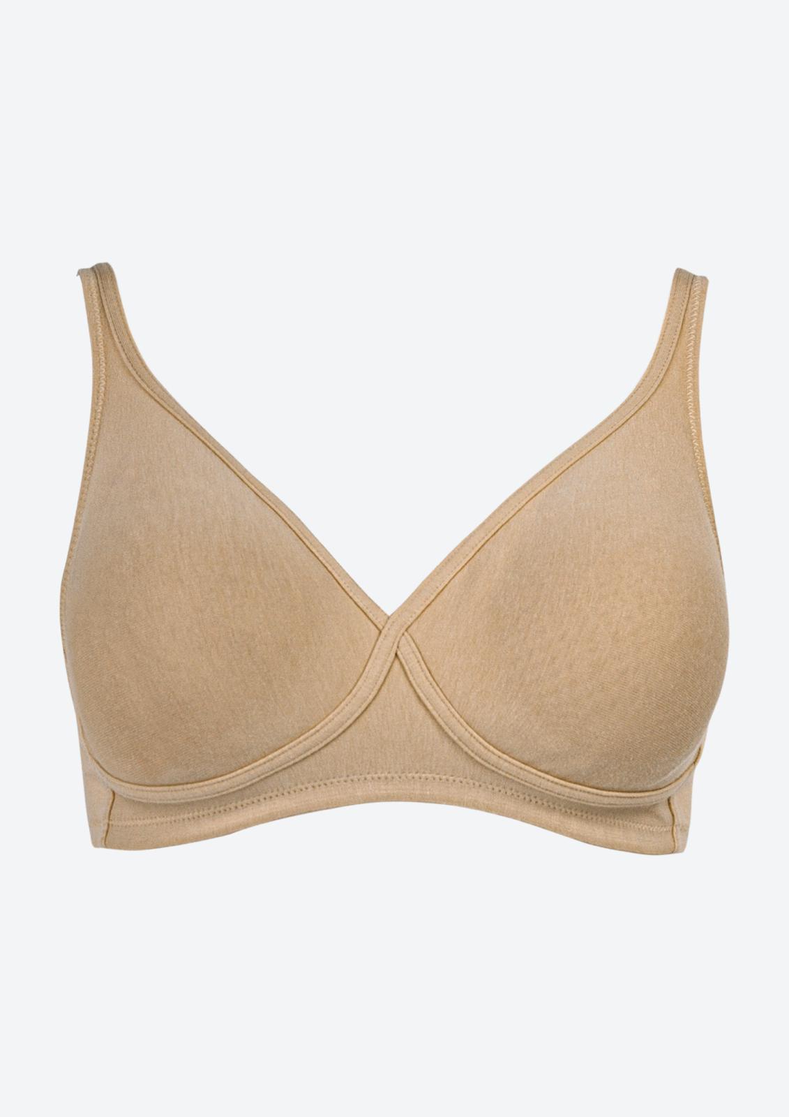 reggiseno cotone ecologico senza ferretto donna SPIMAN nudo taglia 2B-8B frontale