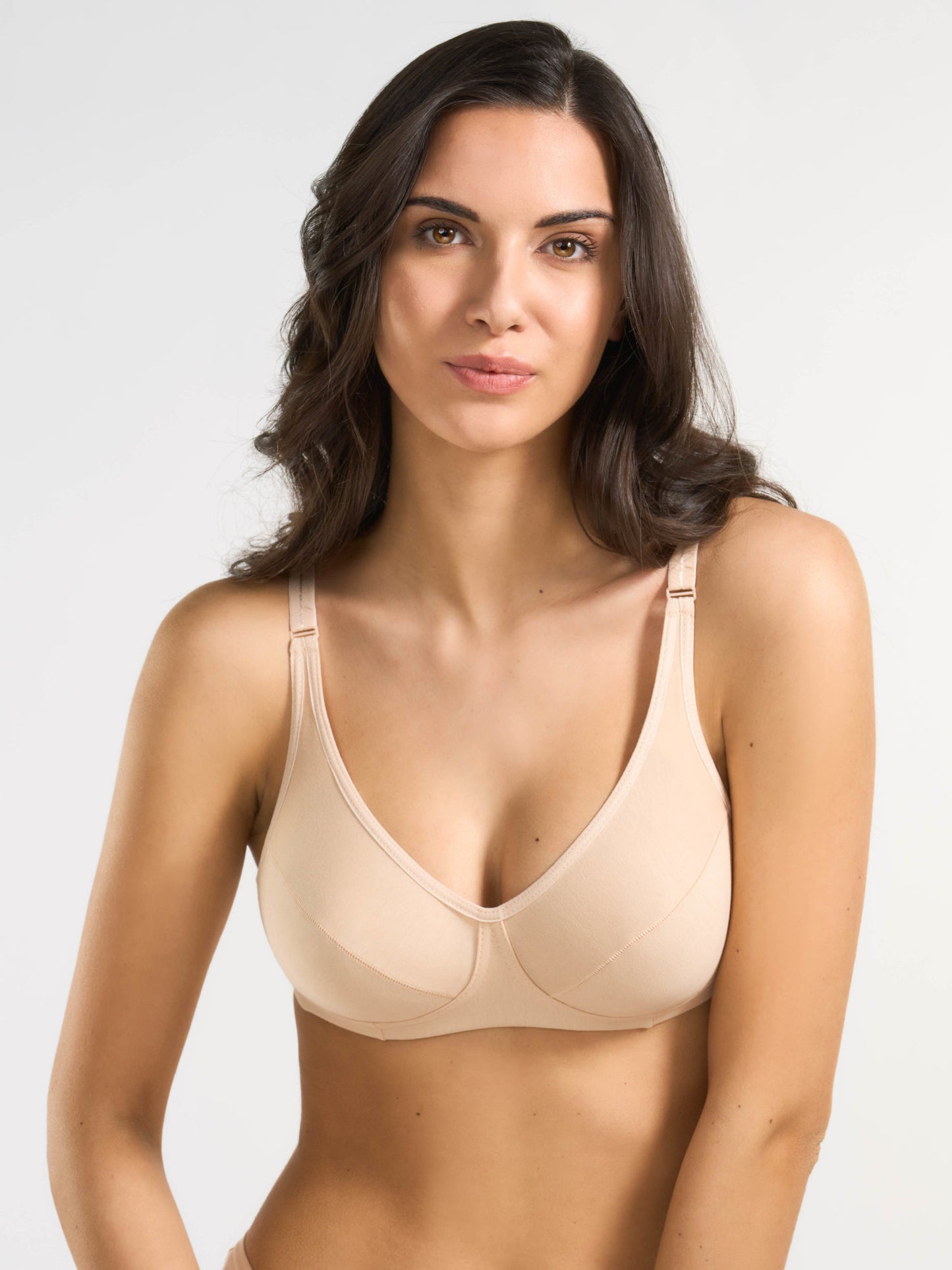 reggiseno cotone ecologico senza ferretto donna SPIMAN nudo taglia 2B-8B